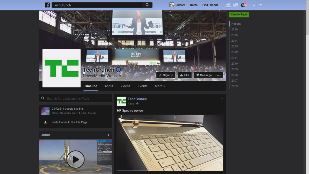 Facebook with Owl enabled